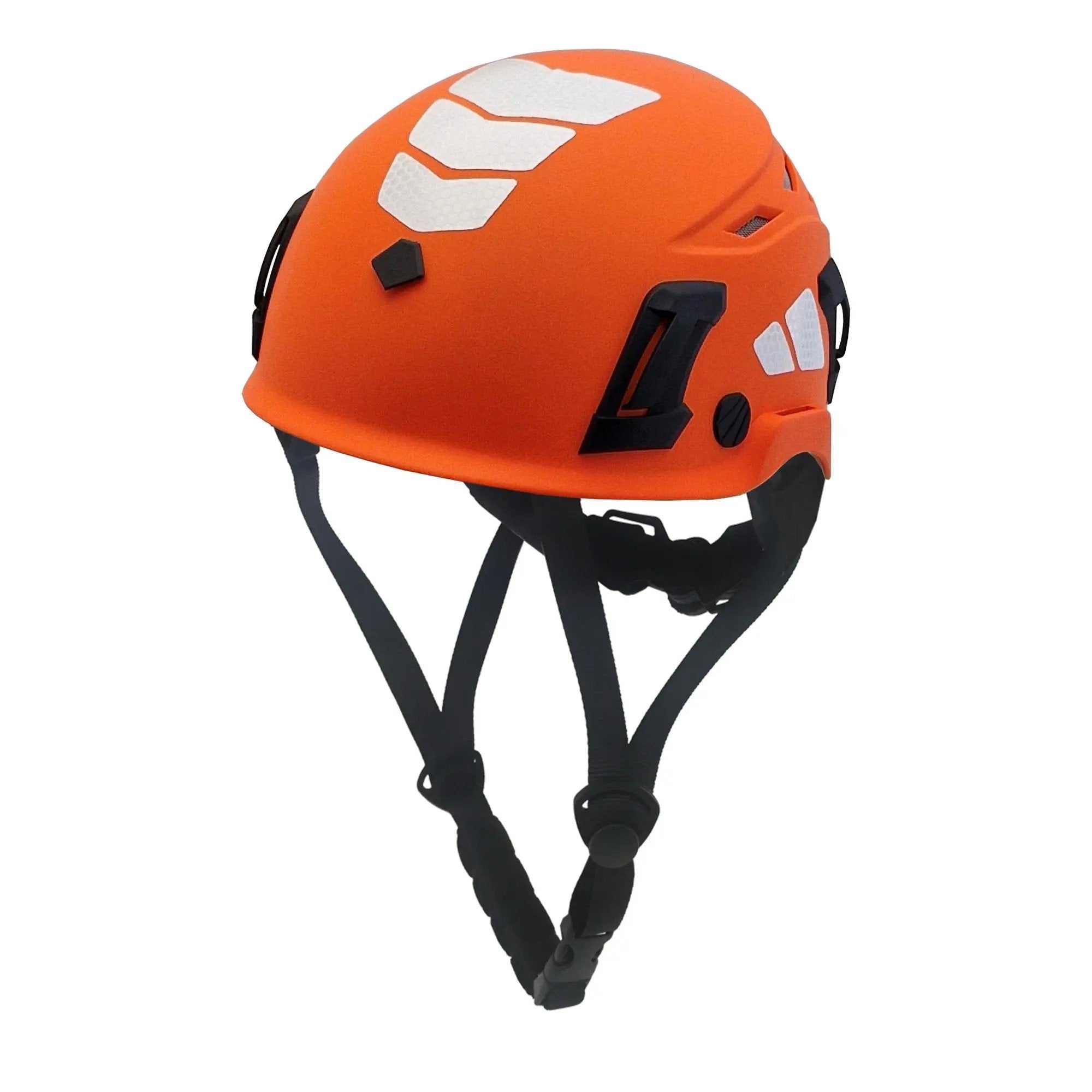 Climbing Helmet, Vented, Ratchet Adjustment-Fluoro Orange - NZ Packaging