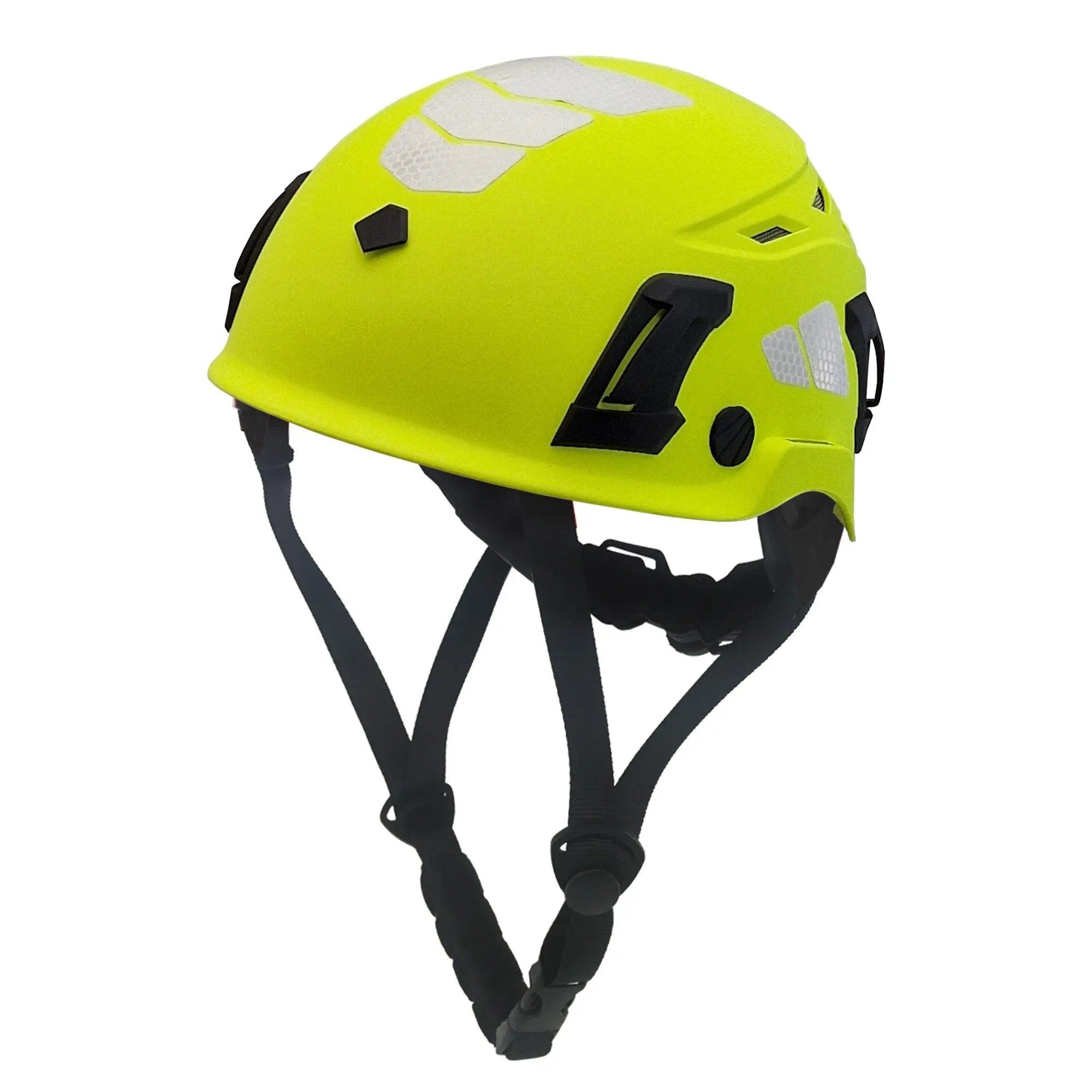 Climbing Helmet, Vented, Ratchet Adjustment-Fluoro Yellow - NZ Packaging