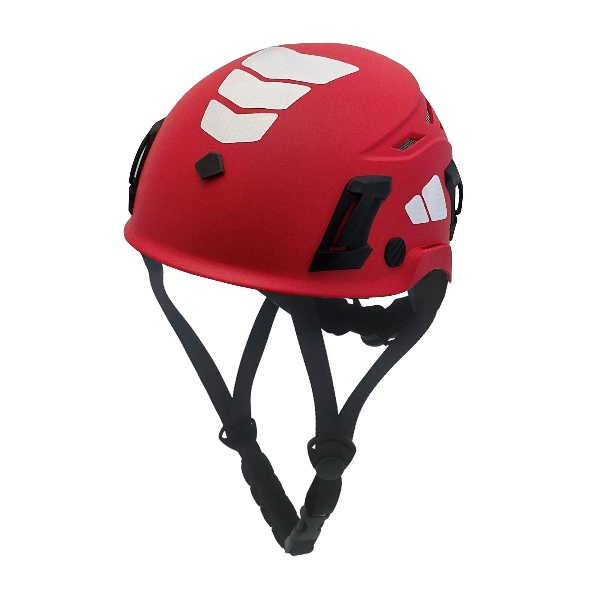 Climbing Helmet, Vented, Ratchet Adjustment-Red - NZ Packaging