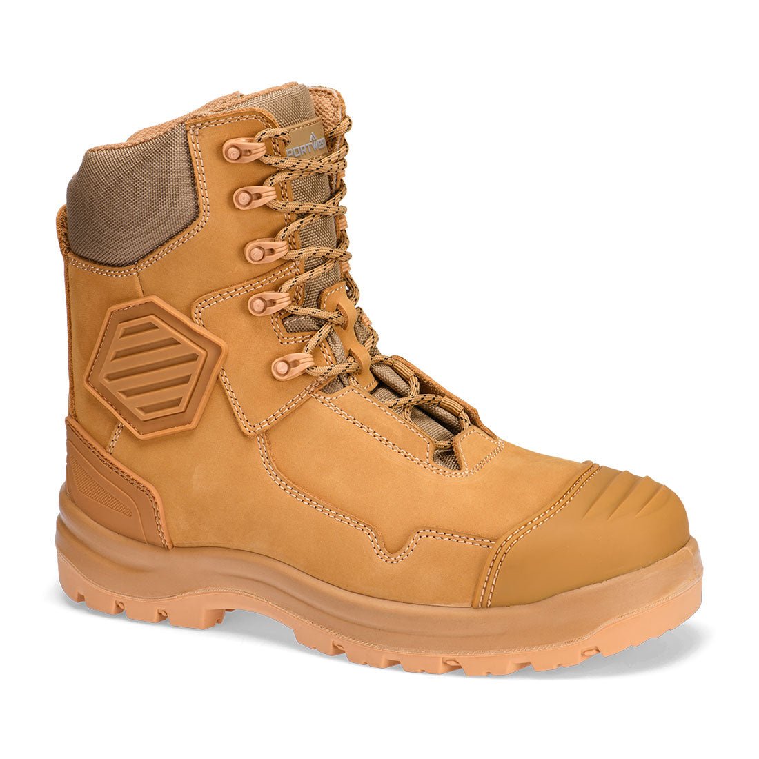 Composite Leather Shin Boot S3S HRO FO SC HI CI AP LG SR, Wheat - NZ Packaging