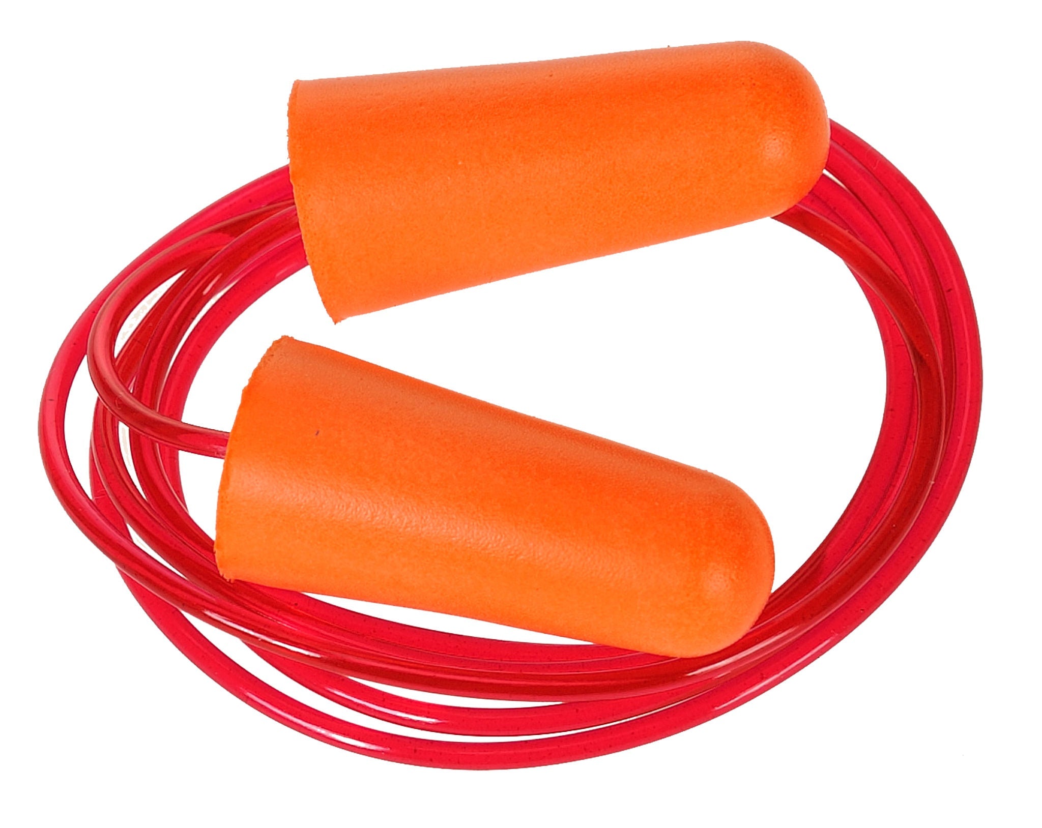 Corded PU Foam Ear Plugs (200 pairs), Orange - NZ Packaging