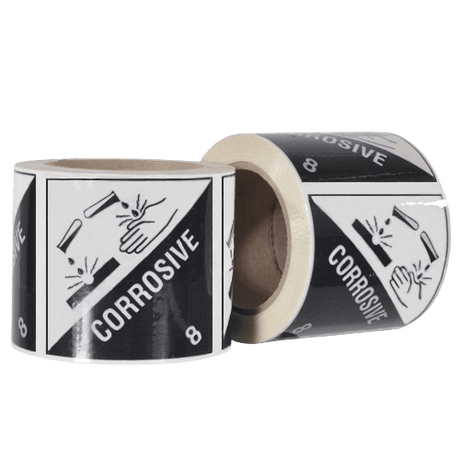 Corrosive 8, Rippa Label, 96mm X 100mm X 50m - NZ Packaging