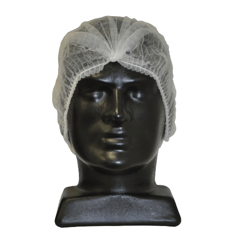 Crimped Mob Cap, White, 53cm (100) - NZ Packaging