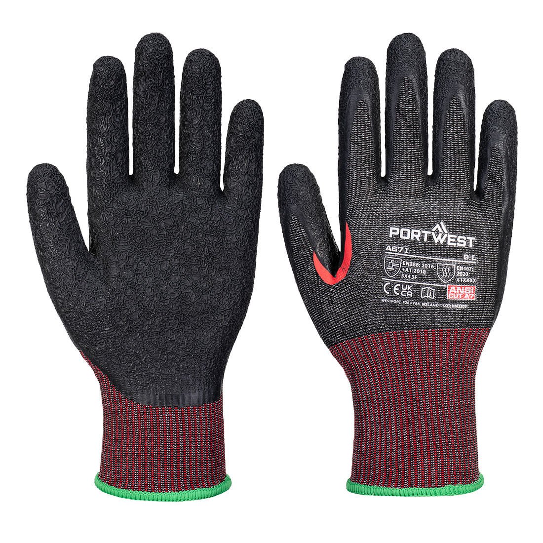 CS Cut F13 Latex Glove, Black - NZ Packaging
