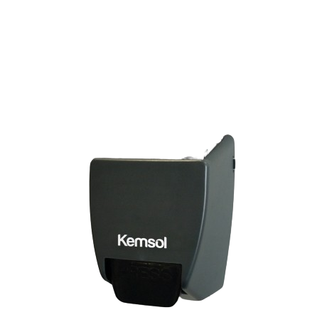 Kemsol black wall-mounted dispenser for business supplies, ideal for NZ workplaces