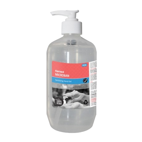 Kemsol Microban Clear Evaporating Hand Sanitiser 500Ml Plunger Pack (Min Order Qty X12 = 1 Carton) (Dg Class 3) 500Ml Eachl