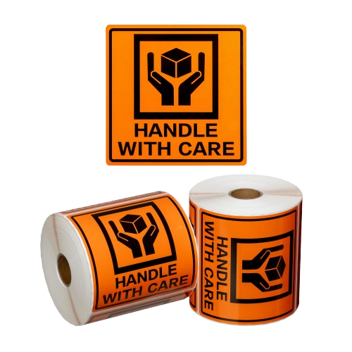 Handle With Care Label, 99mm X 99mm