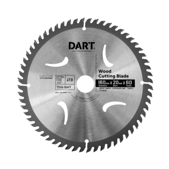 DART Timber Blade 160mm x 60T x 20mm Bore - NZ Packaging