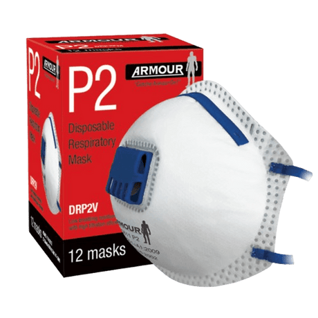 Disposable Respirator Valve Mask - P2 (12) - NZ Packaging