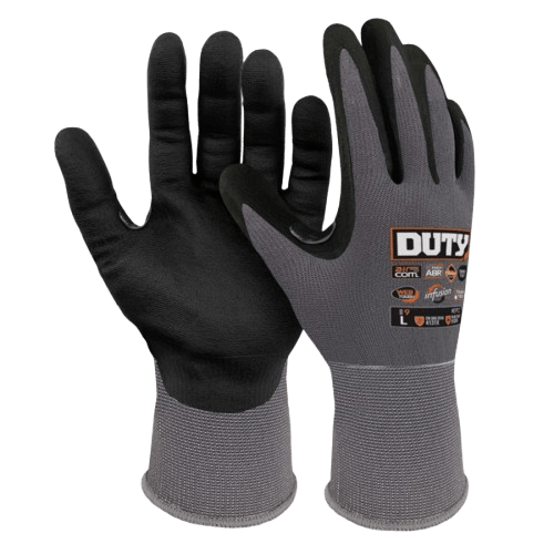 Duty Infusion Gloves, Palm Coat, Open Back - NZ Packaging