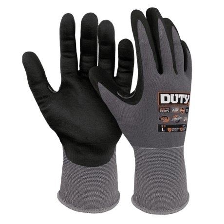 Duty Infusion Gloves, Palm Coat, Open Back , Large - NZ Packaging