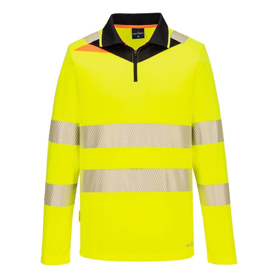 DX4 Hi-Vis Polo Shirt L/S, Yellow/Black - NZ Packaging