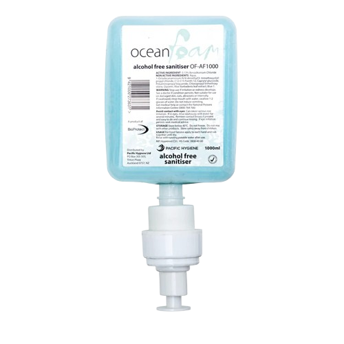 Ocean Foam alcohol-free hand sanitiser 1000ml dispenser for business hygiene and workplace safety