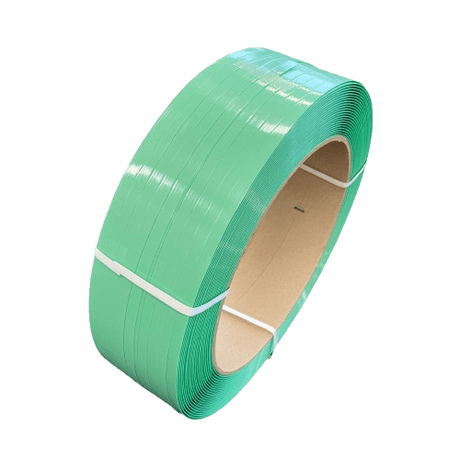 Embossed PET Strap, Green, 16mm X 0.88mm X 1100m - NZ Packaging