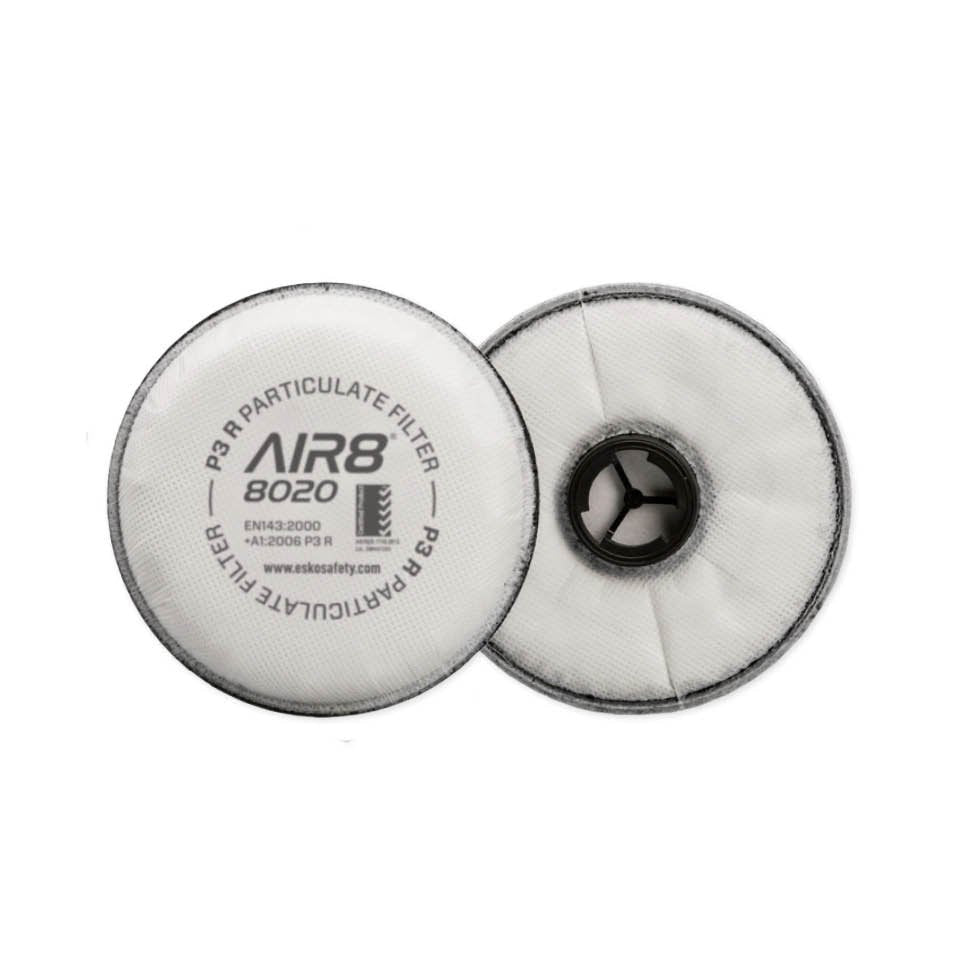 Esko - Air8 P3r Fine Particle/Nuisance Level Organic Vapour Pancake Filters 2pcs, Polybag Hangsell Packaging - NZ Packaging