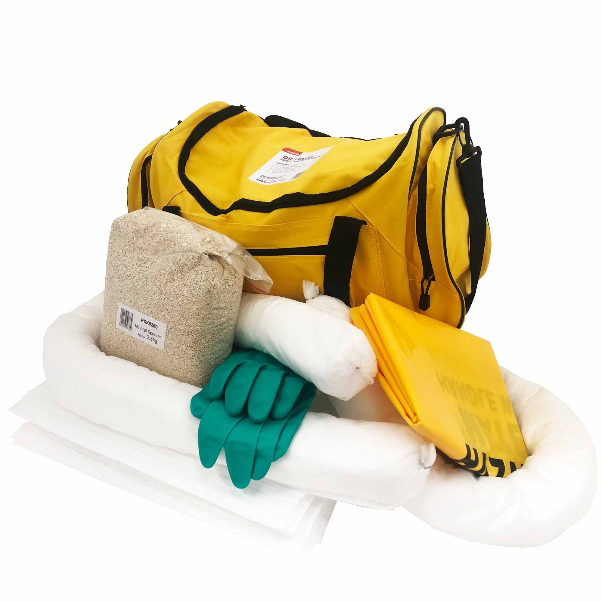 Esko - Oil/Fuel Spill Kit - 25l Vehicle (Bag) Yellow - NZ Packaging