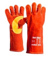 Esko Red Hot Shot, Welders Glove, Kevlar Stitched, Lined/Welted, 406mm Long Reinforced Palm, Premium Quality - NZ Packaging