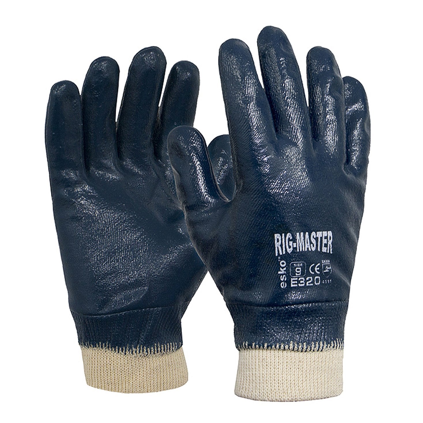 Esko 'Rig Master', Fully Dipped Blue Nitrile Glove Size 1 - NZ Packaging
