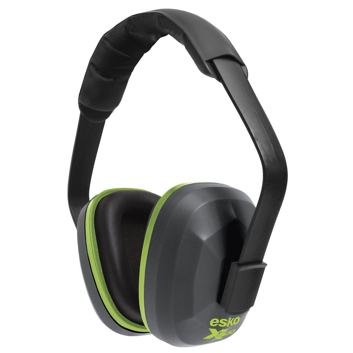 Esko X300 Banded Earmuff, 28db Class 5, Gunmetal/Neon Green - NZ Packaging