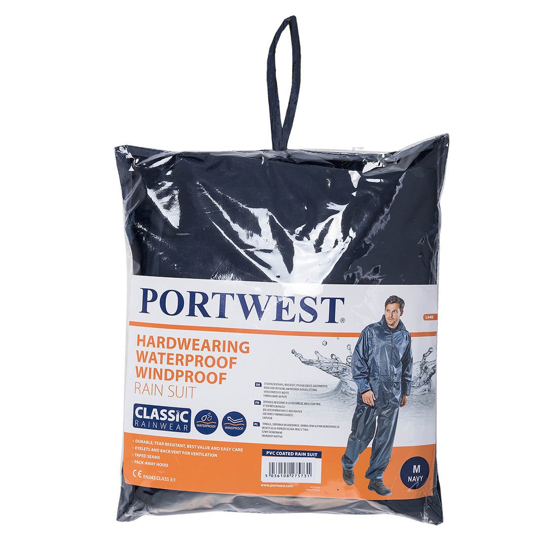 Essentials Rainsuit (2 Piece Suit), Navy - NZ Packaging