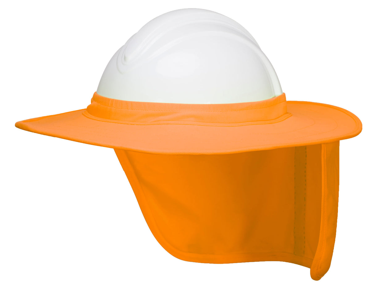 Hi-Vis Hard Hat Brim with Neck Shade, Orange