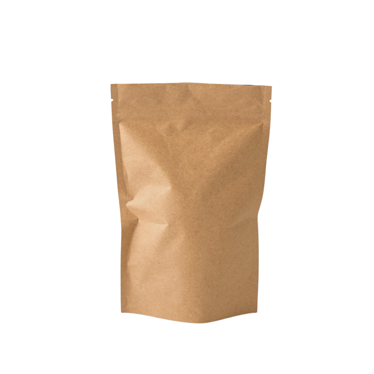 500g Kraft Stand Up Pouch with Ziplock — Metallised, 140 x 220mm (Pack of 100)