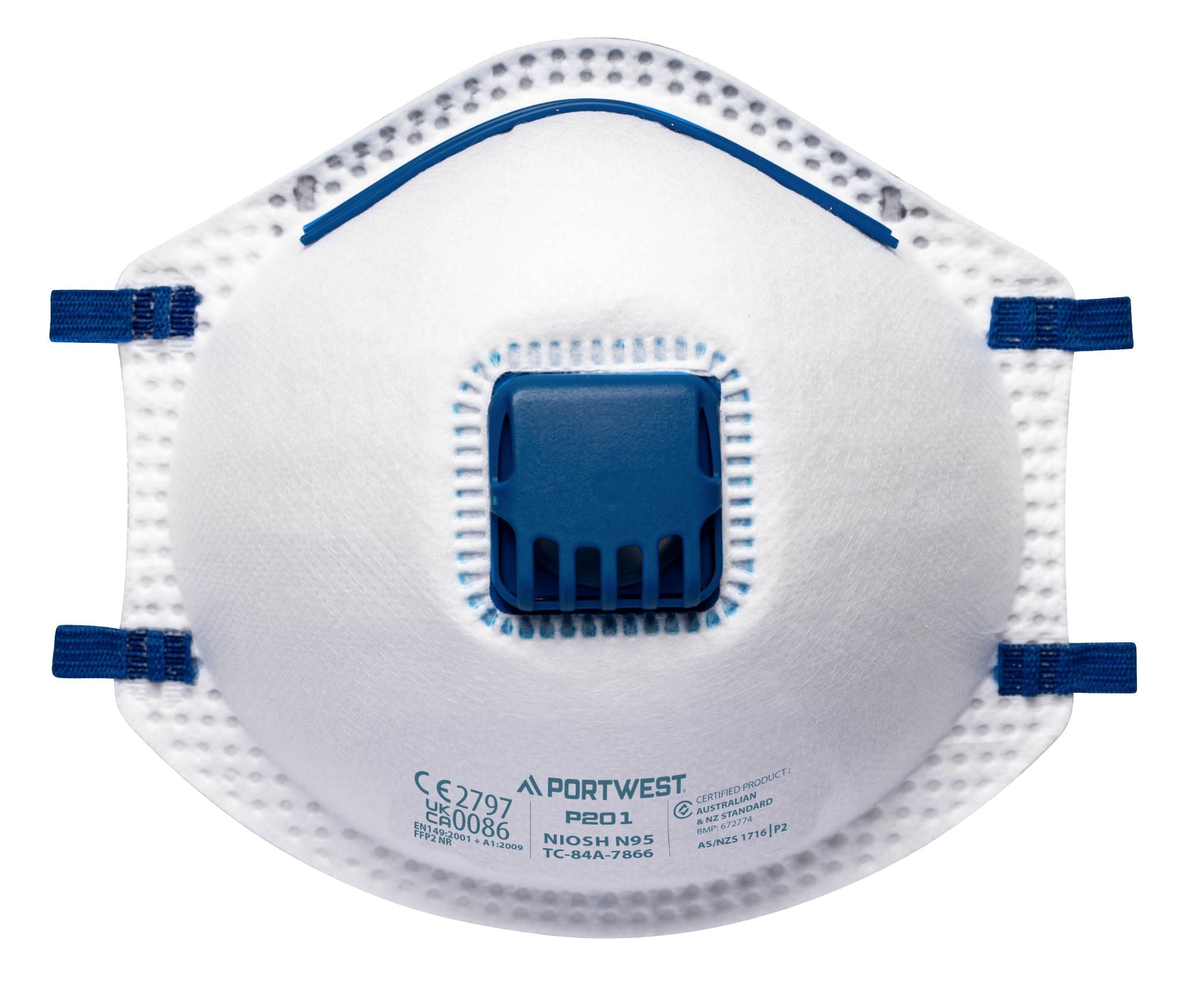 FFP2 Valved Dust Mist Respirator (Pk10), White - NZ Packaging