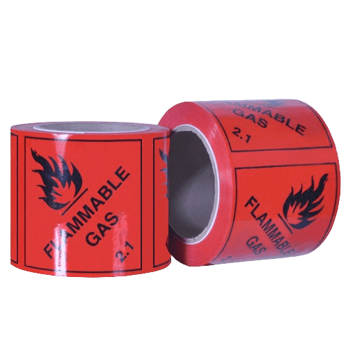 Flammable Gas 2.1, Rippa Label, 96mm X 100mm X 50m - NZ Packaging