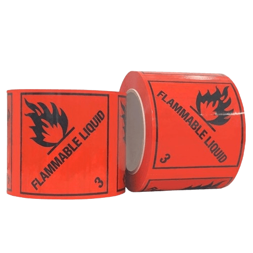 Flammable Liquid 3, Rippa Label, 96mm X 100mm X 50m - NZ Packaging