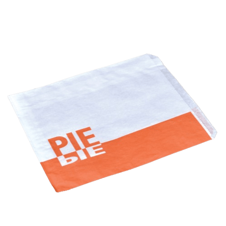 Flat Pie Bag, Printed "Pie" 187 x 175mm (500) - NZ Packaging