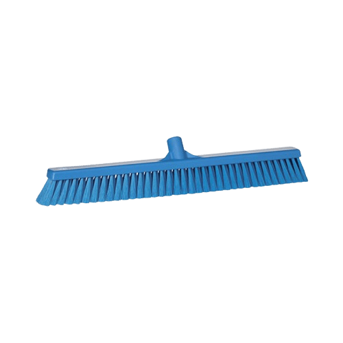 Floor Broom, Vikan , Blue, 125mm X 610mm X 65mm, Medium Bristles - NZ Packaging