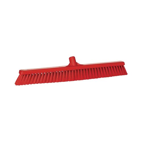 Floor Broom, Vikan , Red, 125mm X 610mm X 65mm, Medium Bristles - NZ Packaging