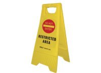 Floor Sign 'Do Not Enter - Restricted Area' - NZ Packaging
