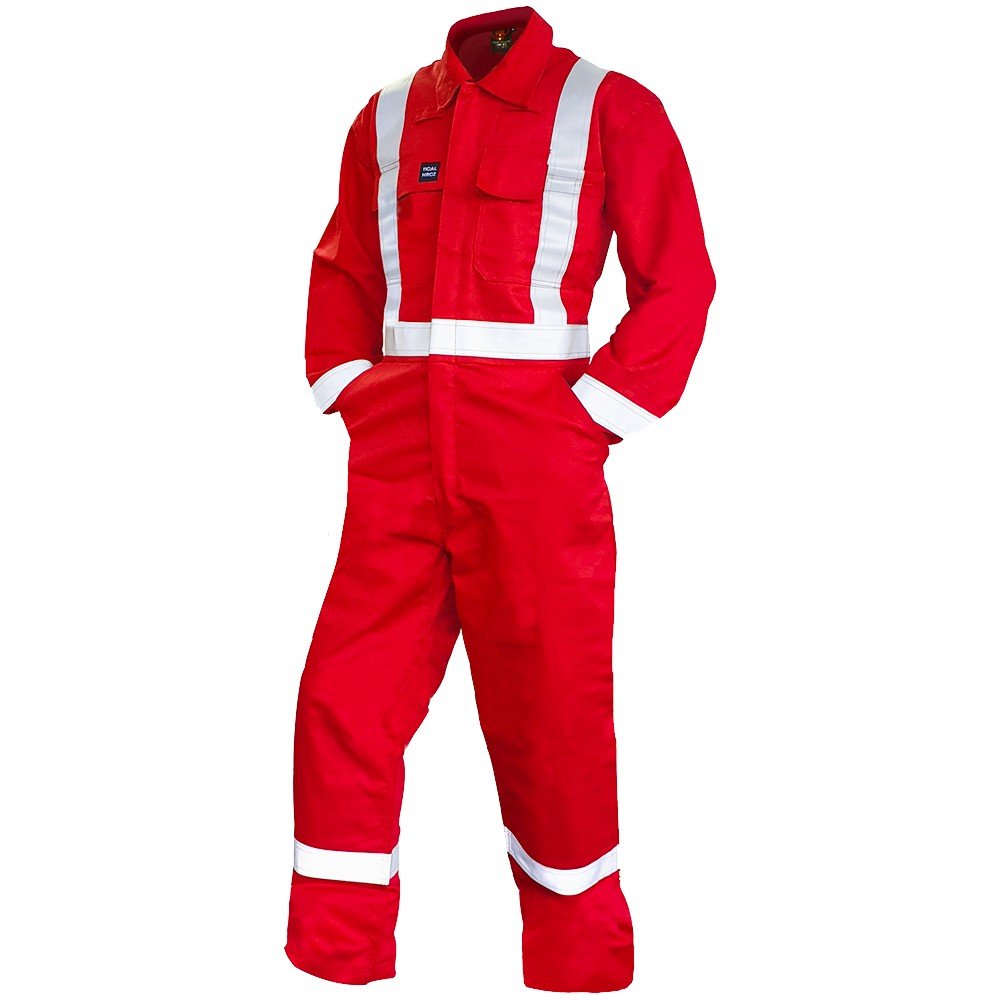 Fr Overall, 240 Gsm.88/12 11 Cal, Red With Tape - NZ Packaging