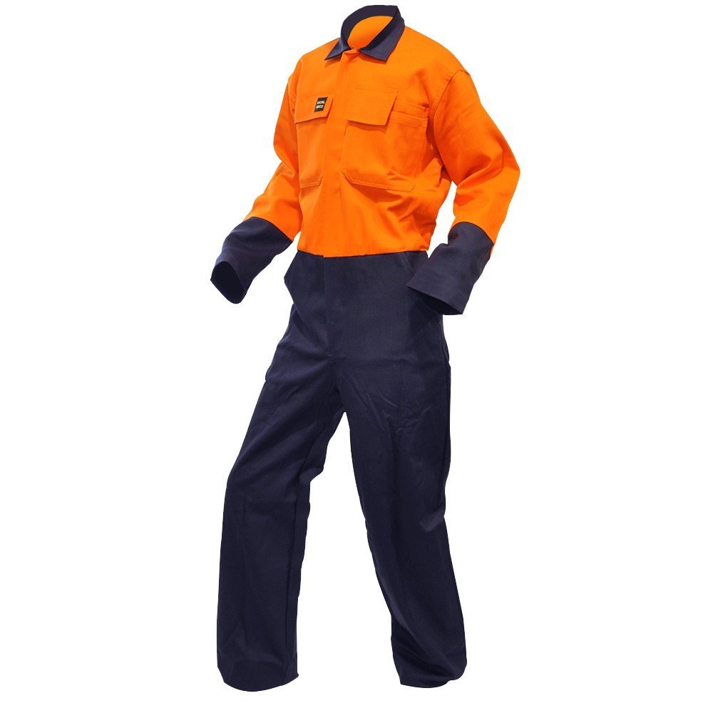 Fr Overall, 320gsm, Orange/Navy, Do.12 Cal - NZ Packaging
