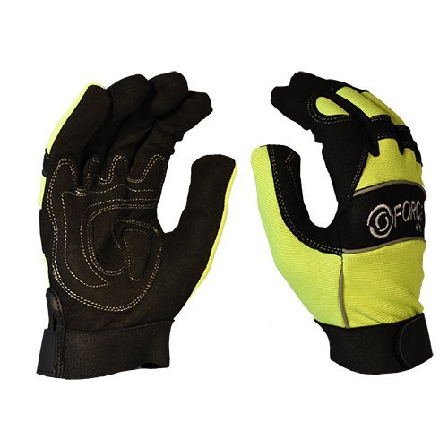 Full Finger Mechanics Gloves, Fluro - NZ Packaging