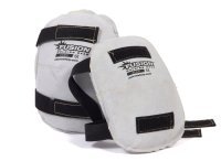 Fusion Chrome Leather Kneepads, Elastic Straps, Kevlar Stitched, One Size Fits All - NZ Packaging