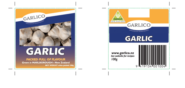 Garlic Tag, 100gm - NZ Packaging