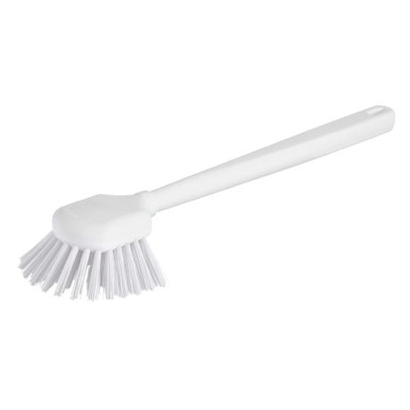 Gong Brush, Long Handle, White - NZ Packaging