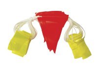 Good2glow Bunting Cord - Day/Night, Hi Vis Orange With Fluoro Yellow Reflective Tags, 30m Length - NZ Packaging