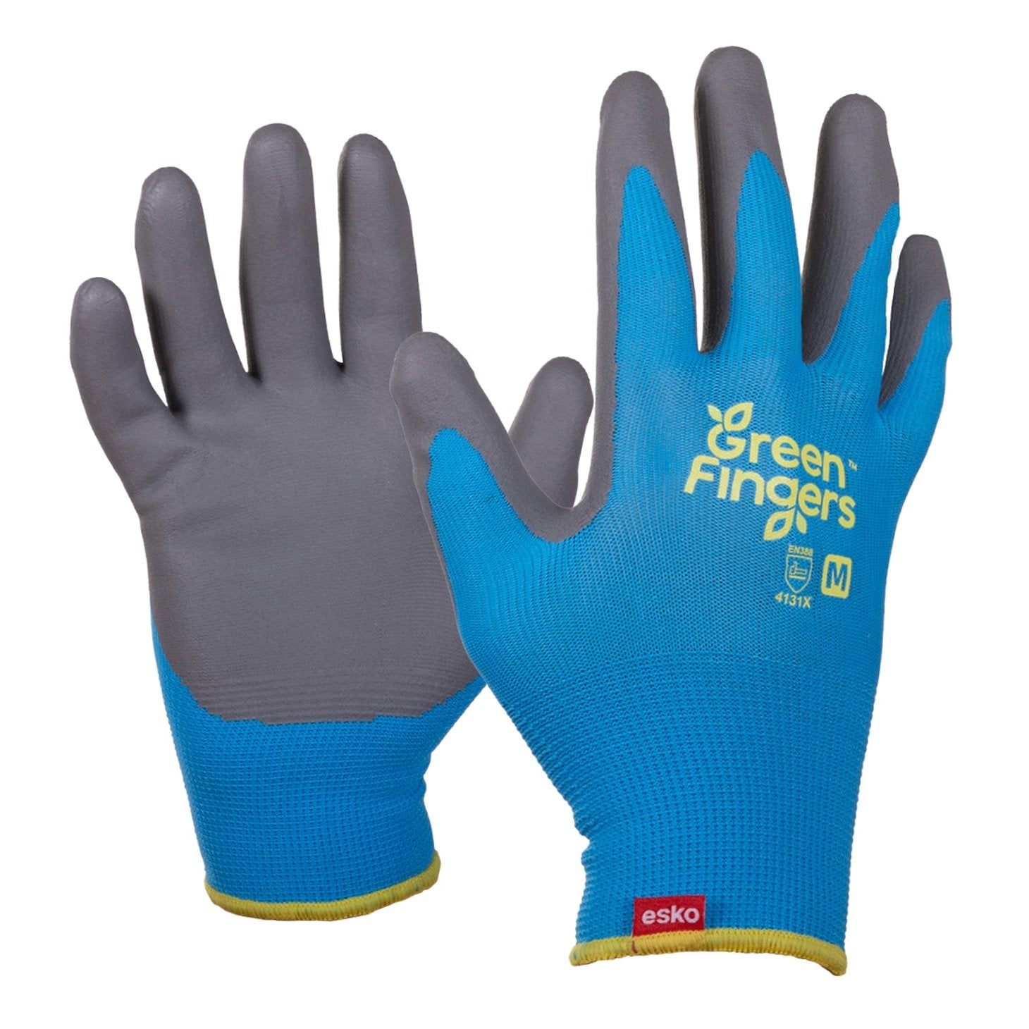 Green Fingers Blue Nylon Liner, Grey Foam Nitrile Coated, Header-Carded - NZ Packaging