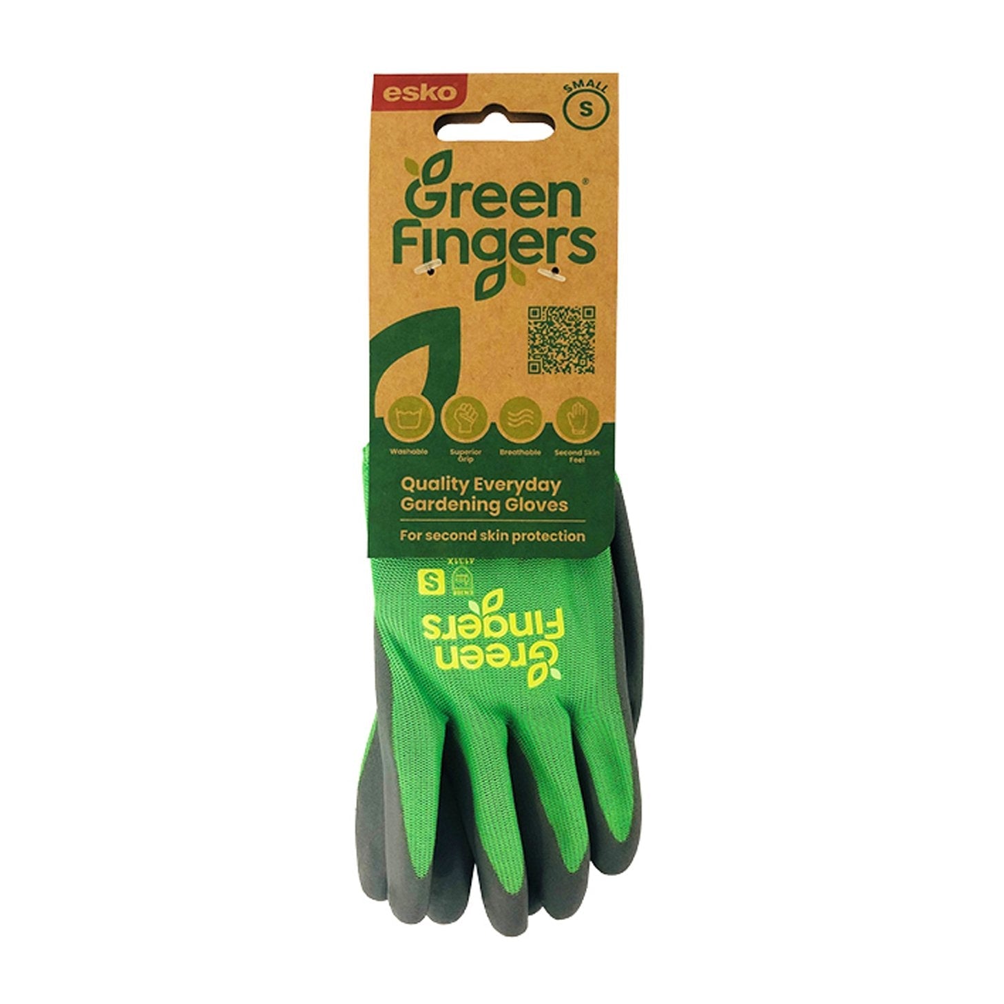 Green Fingers Green Nylon Liner, Grey Foam Nitrile Coated, Header-Carded - NZ Packaging