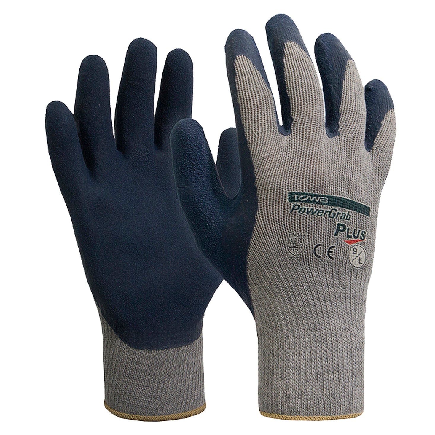 Grey Powergrab Plus 10 Glove, Gauge Liner With Latex Microfinish Coating - NZ Packaging