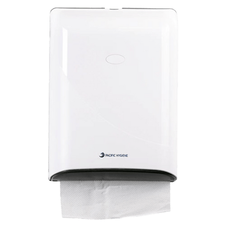 Hand Towel Interfold Dispenser 37.5cm x 27.5cm x 14cm White (D53W) - NZ Packaging