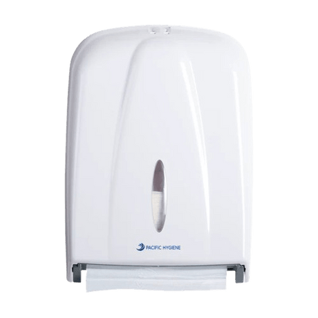 Hand Towel Trim Dispenser 35cm x 26cm x 7cm White (D54W) - NZ Packaging