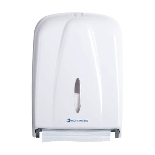 Hand Towel Trim Dispenser 35cm x 26cm x 7cm White (D54W) - NZ Packaging