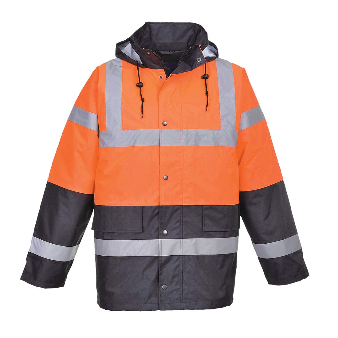 Hi-Vis Contrast Winter Traffic Jacket, Orange - NZ Packaging