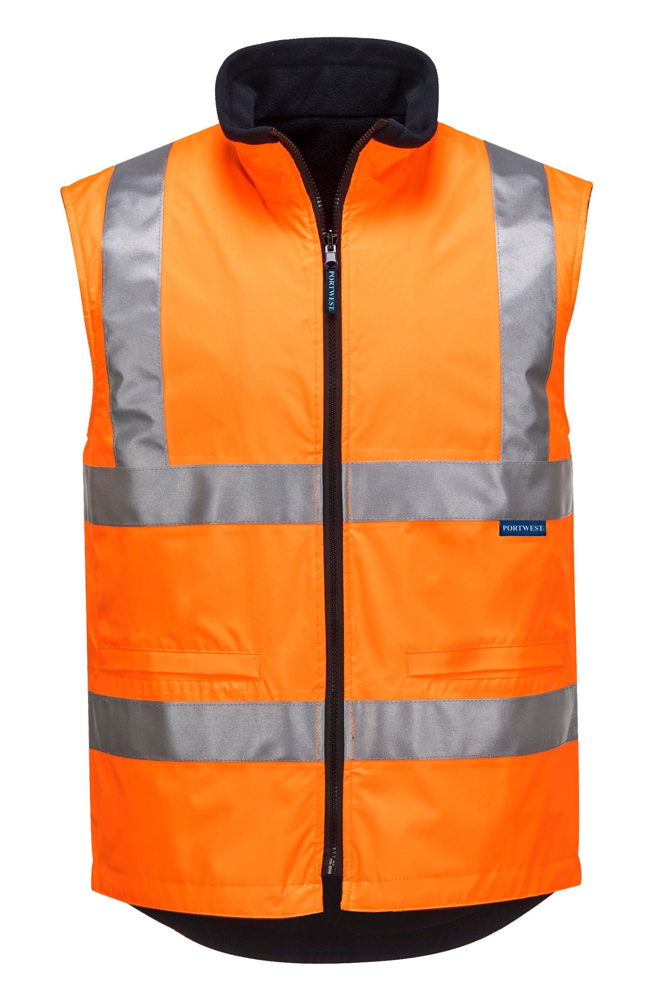 Hi-Vis Reversible Vest, Orange - NZ Packaging