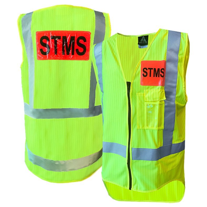 Hi-Vis Stms Vest, Zip, D/N Flame Ret, Yellow - NZ Packaging