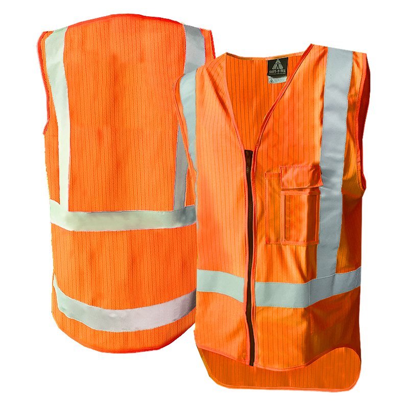 Hi-Vis Ttmc Vest, Zip, D/N Flame Ret, Orange - NZ Packaging